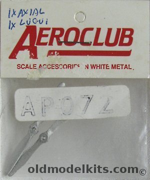 Aeroclub 1/72 (2) Axial Type German WWI Two Blade Propellers, APO72 plastic model kit